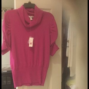 Fuschia cowl Neck Top Xl w tags